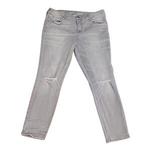 Old Navy Women Rock Star Gray Distressed Jeans   12